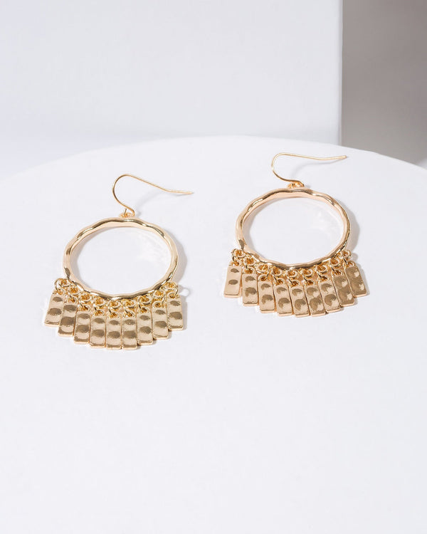 Colette by Colette Hayman Gold Dangle Hoop Hook Drop Earrings