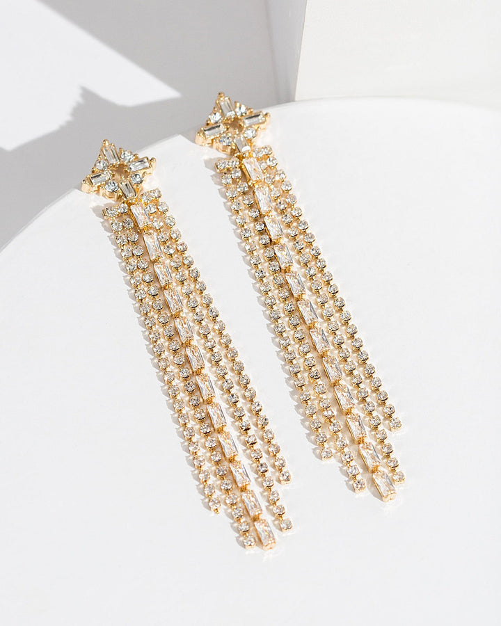 Colette by Colette Hayman Gold Diamond Mixed Crystal Earrings