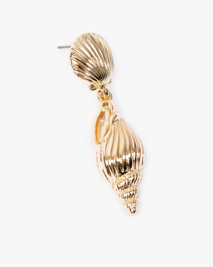Colette by Colette Hayman Gold Double Beach Motif Drop Earrings