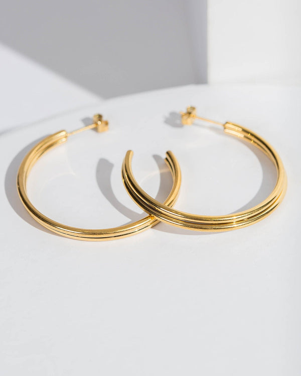 Colette by Colette Hayman Gold Double Hoop Earrings