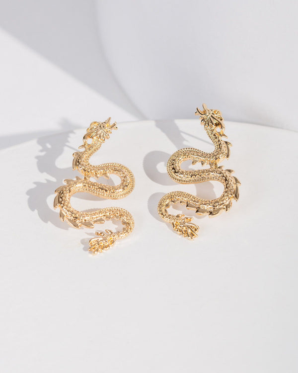 Colette by Colette Hayman Gold Dragon Drop Earrings