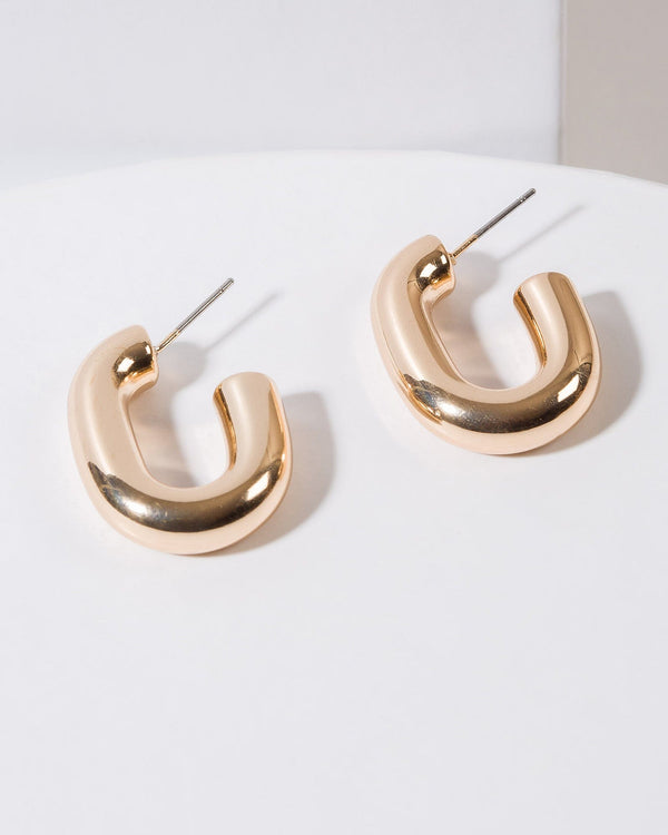 Colette by Colette Hayman Gold Elongated Hoop Earrings