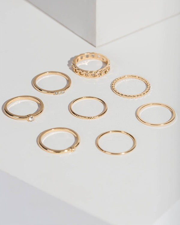 Colette by Colette Hayman Gold Fine Band Ring Pack