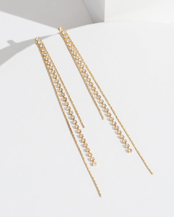 Colette by Colette Hayman Gold Fine Strand Cup Chain Earrings