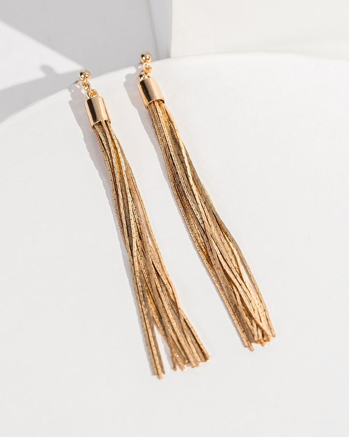 Colette by Colette Hayman Gold Fine Tassel Drop Earrings