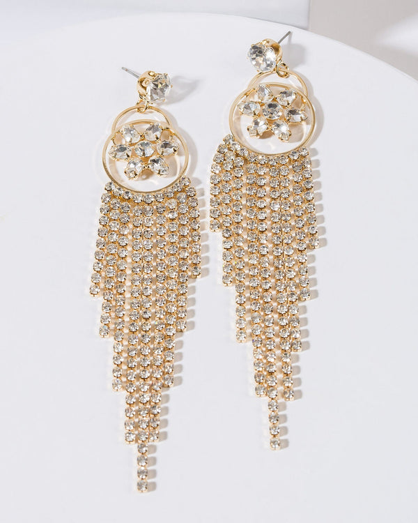 Colette by Colette Hayman Gold Flower Tassel Earrings