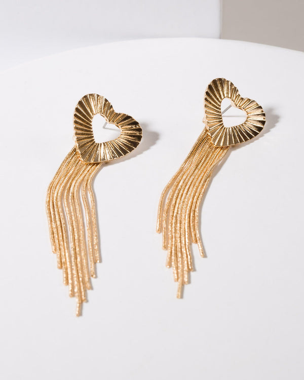 Colette by Colette Hayman Gold Heart Snake Chains Earrings
