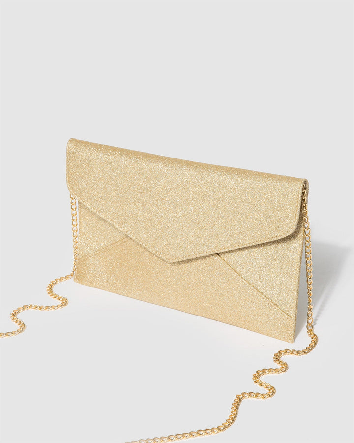 Colette by Colette Hayman Gold Kelly Envelope Clutch Bag