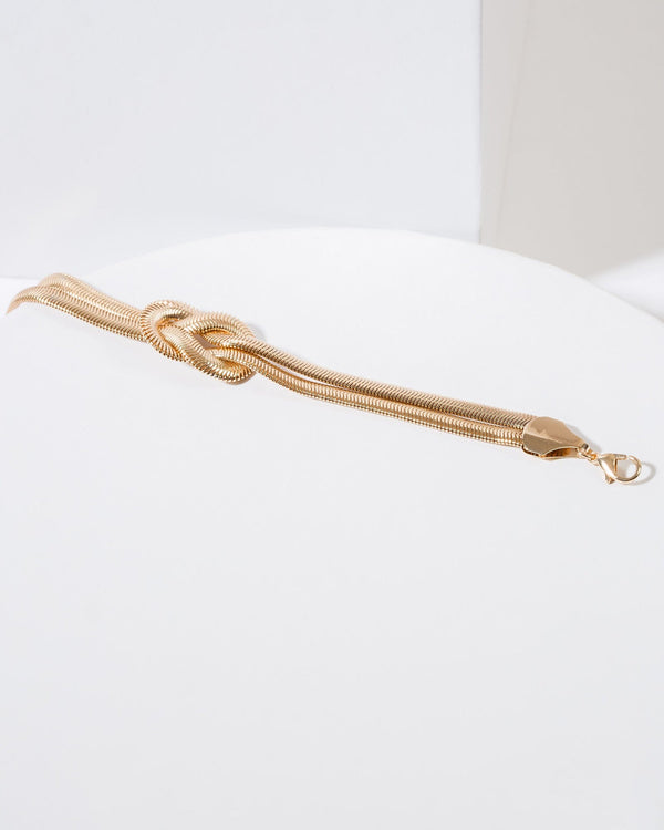 Colette by Colette Hayman Gold Knotted Snake Chain Bracelet