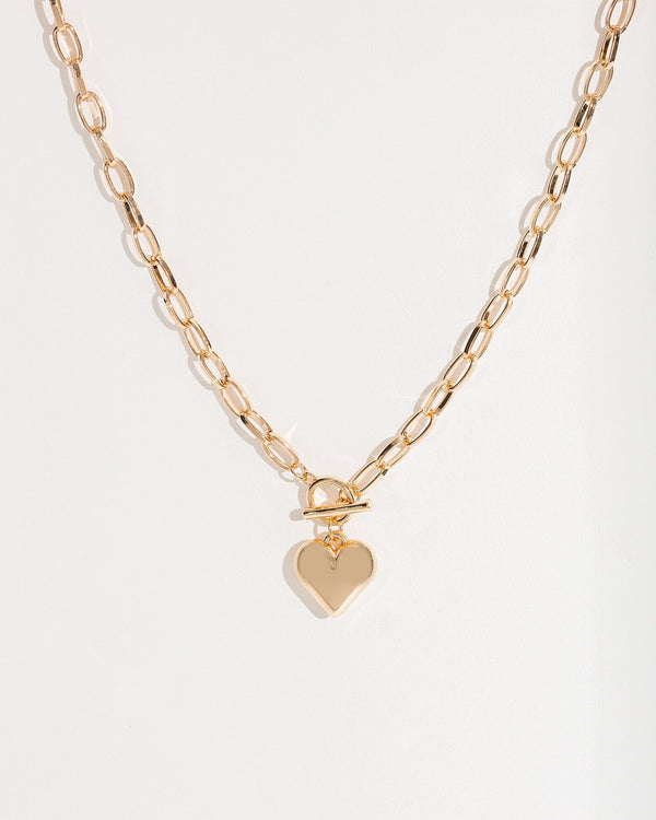 Colette by Colette Hayman Gold Love Heart Toggle Necklace