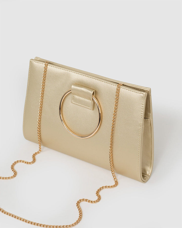 Colette by Colette Hayman Gold Maggie Ring Clutch Bag