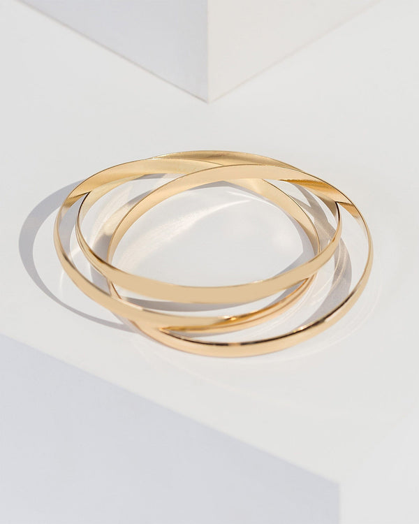 Colette by Colette Hayman Gold Metal Interlocking Bracelet