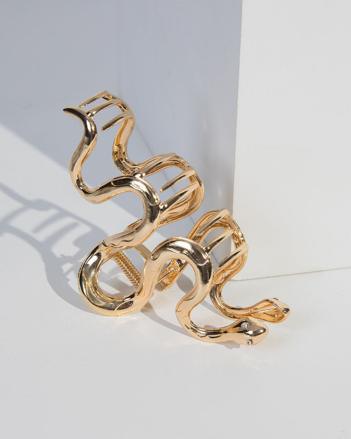 Colette by Colette Hayman Gold Metal Snake Hair Claw Clip