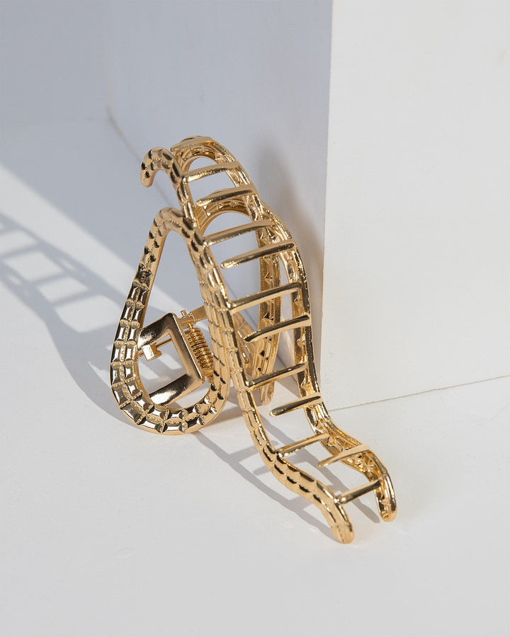 Colette by Colette Hayman Gold Metal Swirl Detail Claw Clip