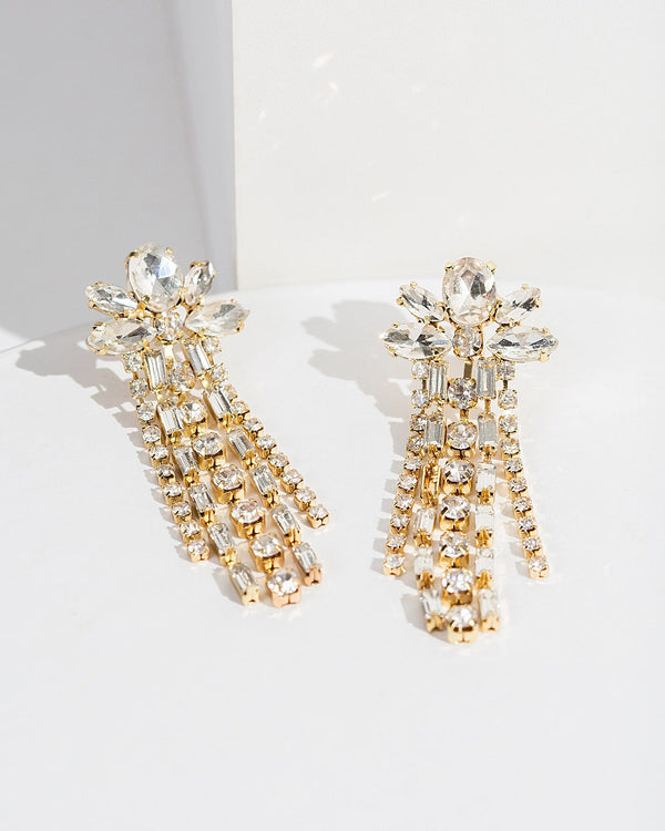 Colette by Colette Hayman Gold Mini Crystal Tassel Earrings