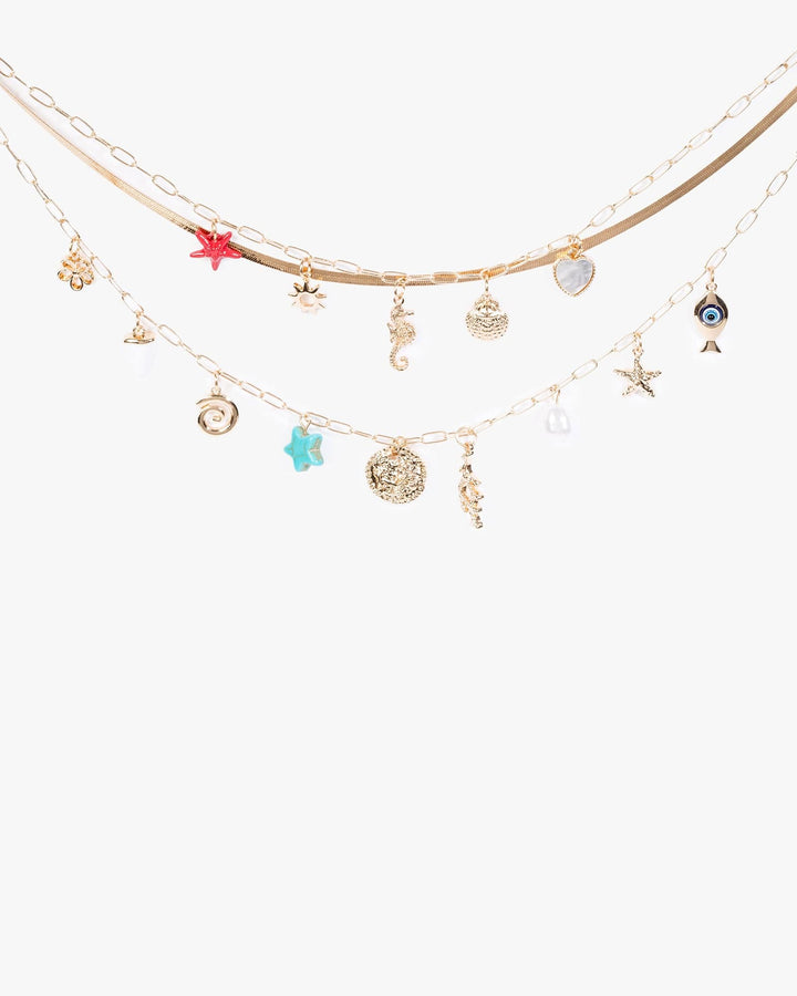 Colette by Colette Hayman Gold Mixed Sea Charm Multi Layer Necklace