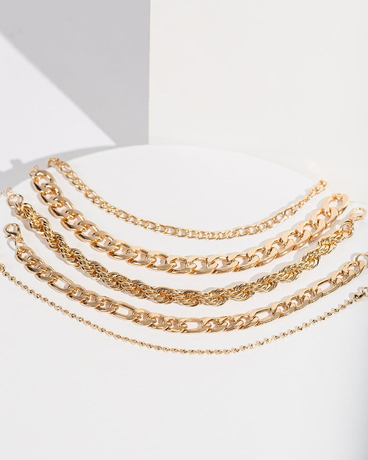 Colette by Colette Hayman Gold Multi Chain Bracelet Pack