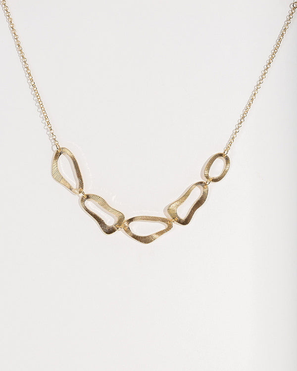 Colette by Colette Hayman Gold Organic Textural Metal Necklace