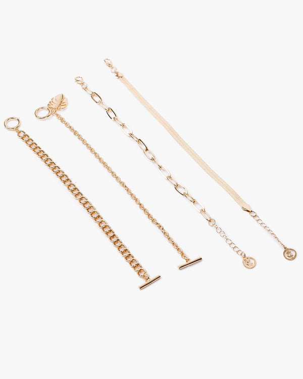 Colette by Colette Hayman Gold Palm Leaf Toggle Bracelet Pack