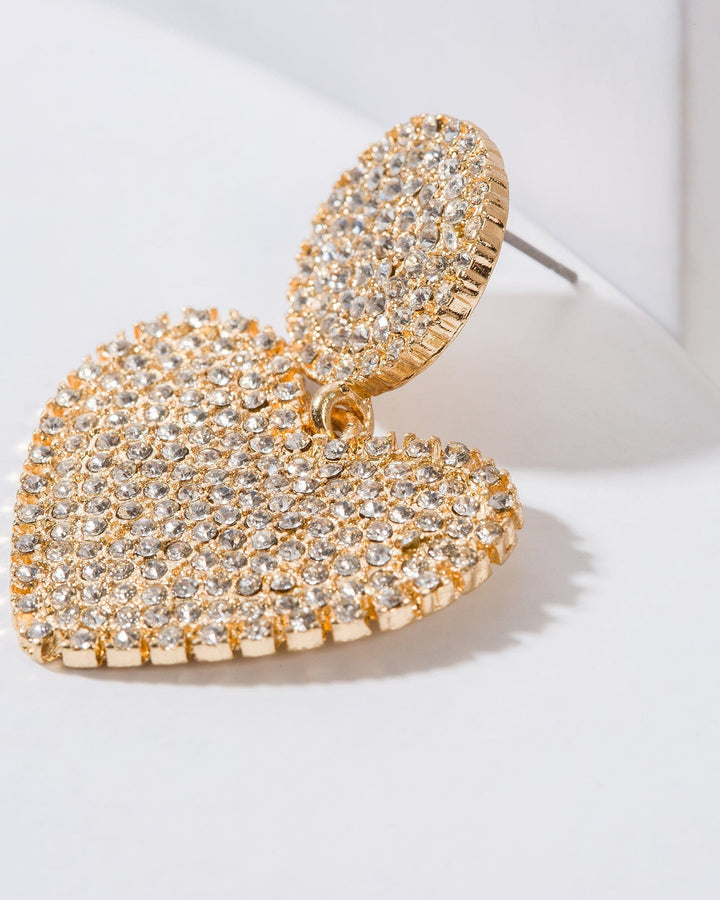 Colette by Colette Hayman Gold Pave Hearts Earrings