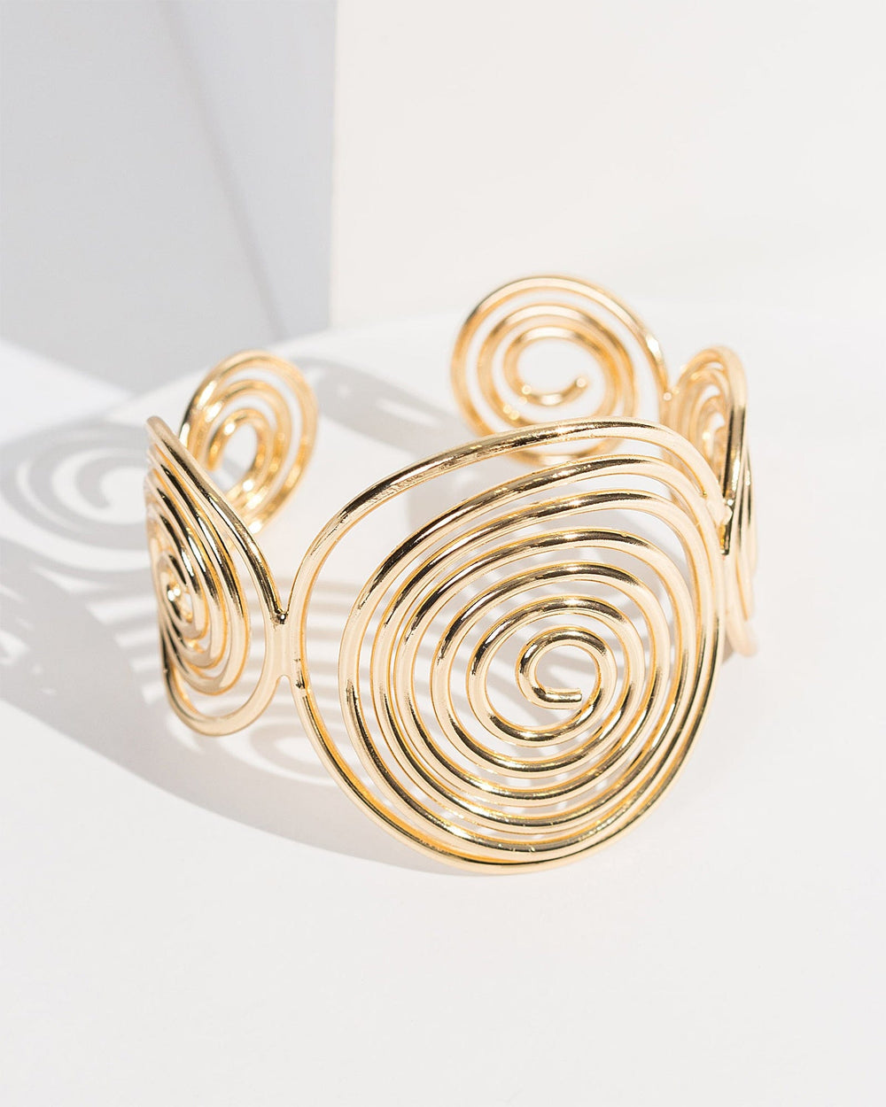 Gold Spiral Statement Cuff Bracelet Bracelet – colette by colette