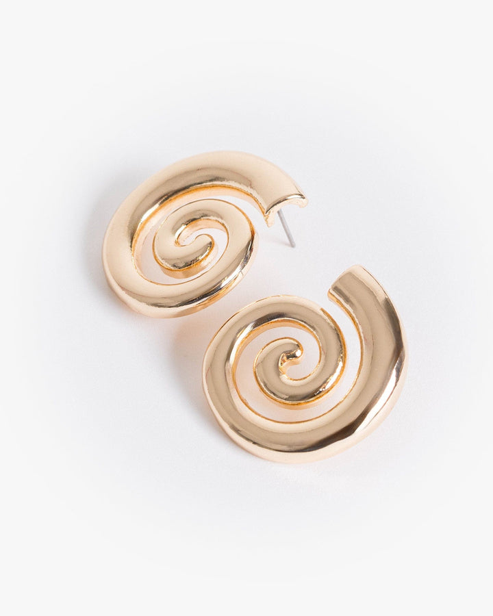 Colette by Colette Hayman Gold Spiral Stud Earrings