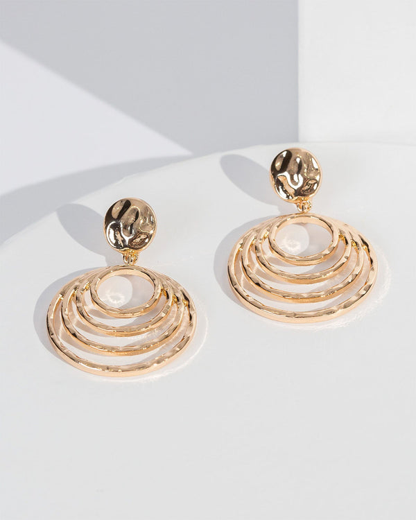Colette by Colette Hayman Gold Statement Multi CircleDrop Earrings