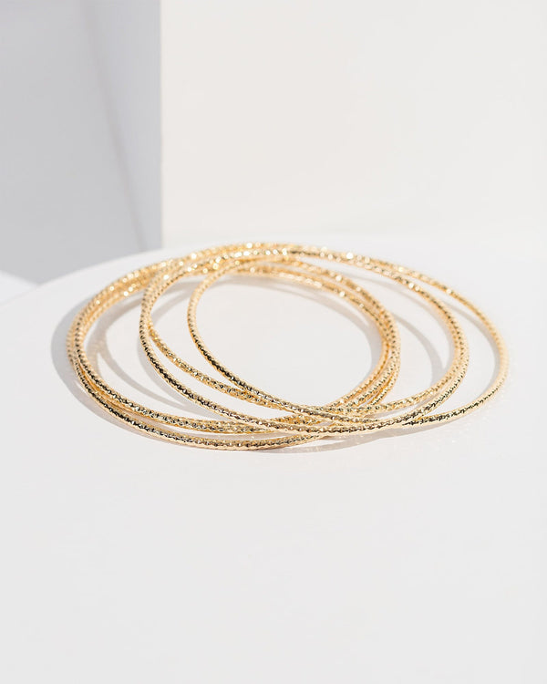 Colette by Colette Hayman Gold Textural Multi Bracelet Pack