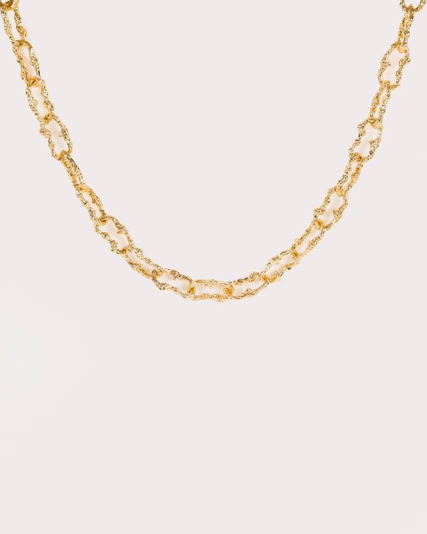 Colette by Colette Hayman Gold Textured Rectangle Chain Necklace