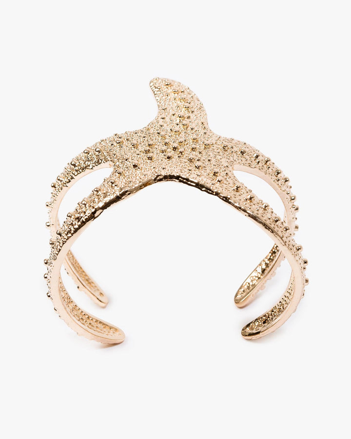 Colette by Colette Hayman Gold Textured Star Fish Cuff Bracelet