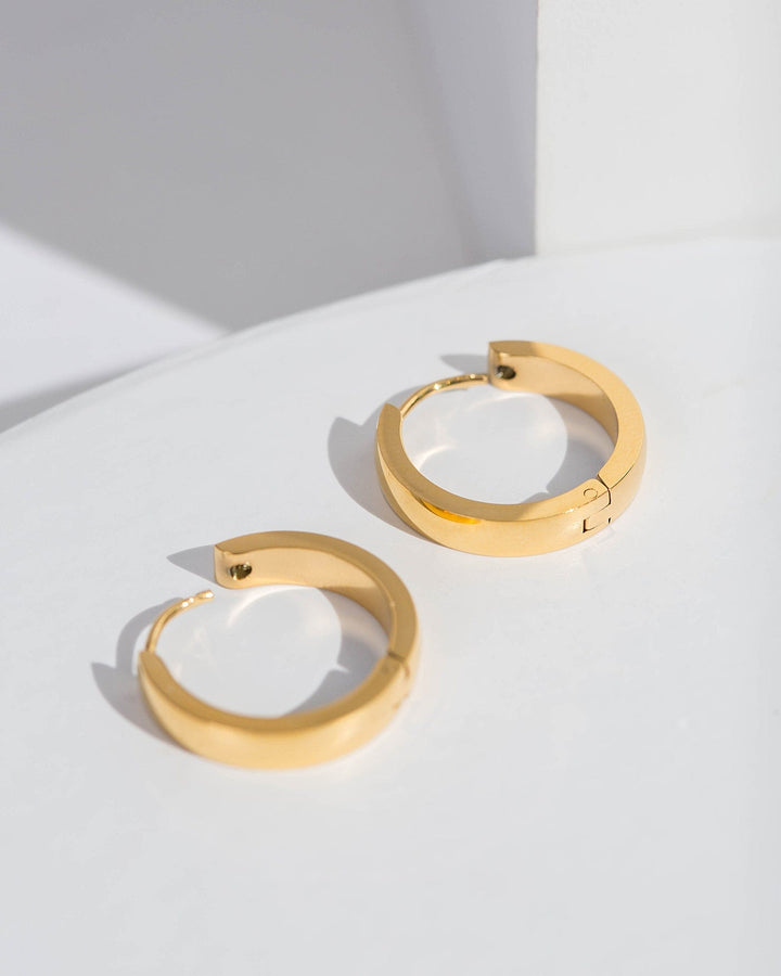Colette by Colette Hayman Gold Thick Hoop Earrings