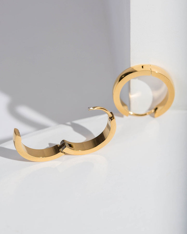 Colette by Colette Hayman Gold Thick Hoop Earrings