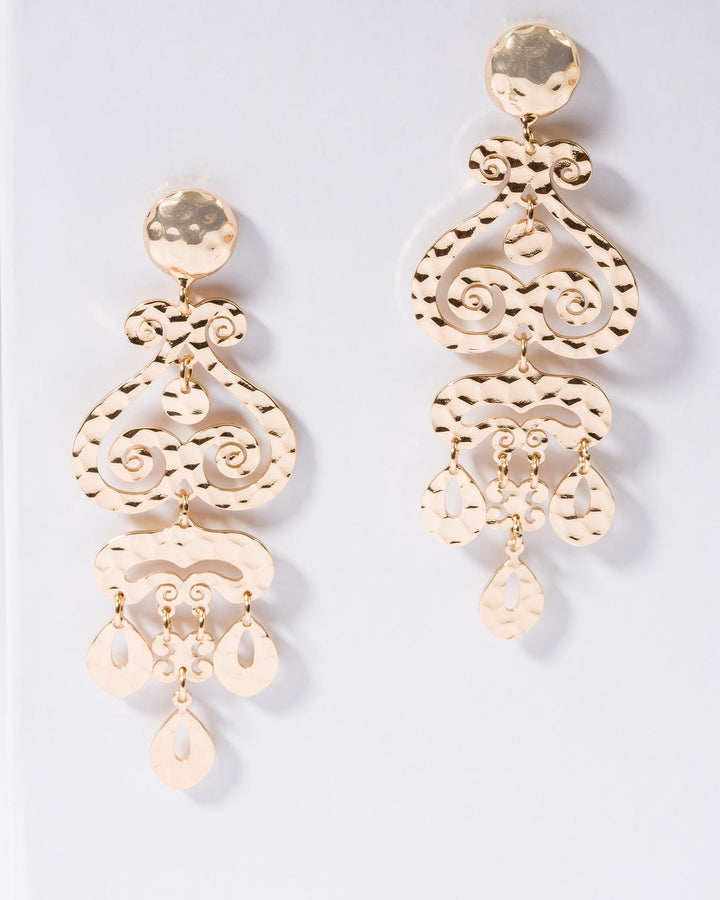 Colette by Colette Hayman Gold Tiered Dangle Stud Earrings