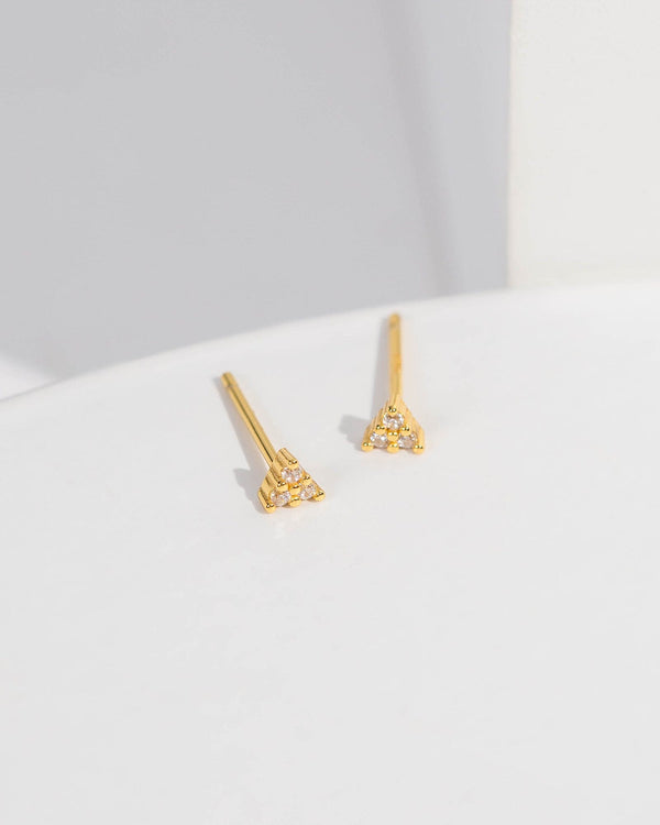 Colette by Colette Hayman Gold Triangle Stud Earrings