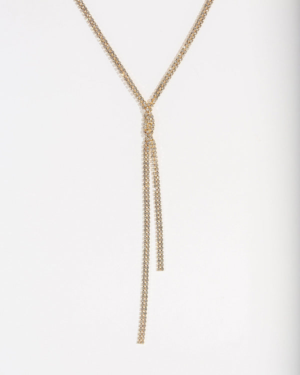Colette by Colette Hayman Gold Twist Chain Lariat Necklace