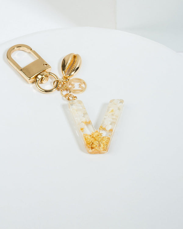 Colette by Colette Hayman Gold V - Initial Bag Charm Beach