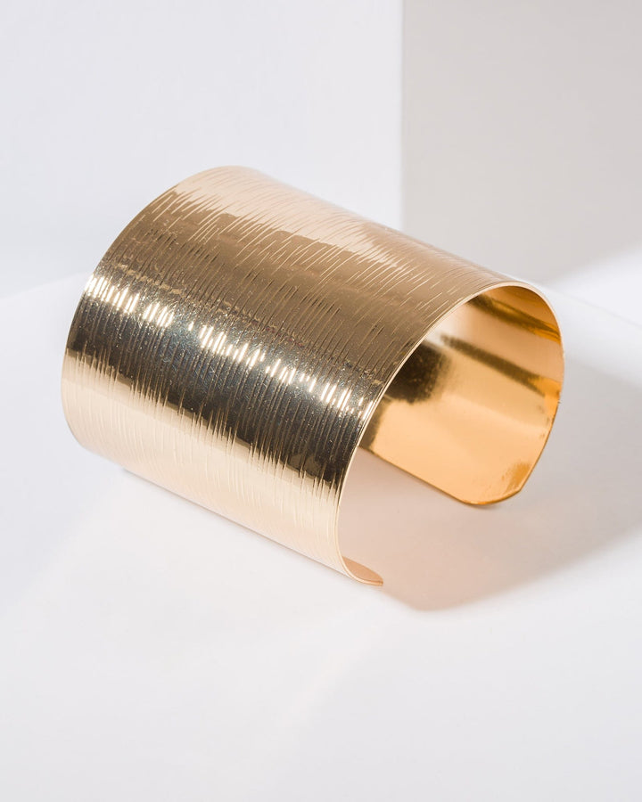 Colette by Colette Hayman Gold Wide Metal Cuff Bracelet