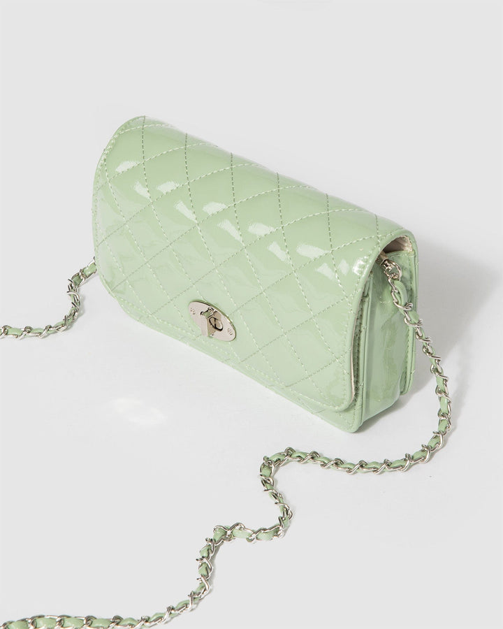 Colette by Colette Hayman Green Eboni Quilted Crossbody Bag