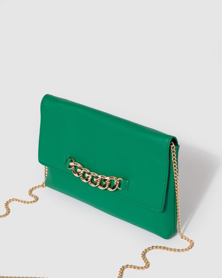 Colette by Colette Hayman Green Lavanya Fold Over Clutch Bag