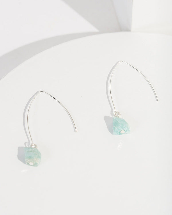 Colette by Colette Hayman Green Semi Precious Stone Drop Earrings