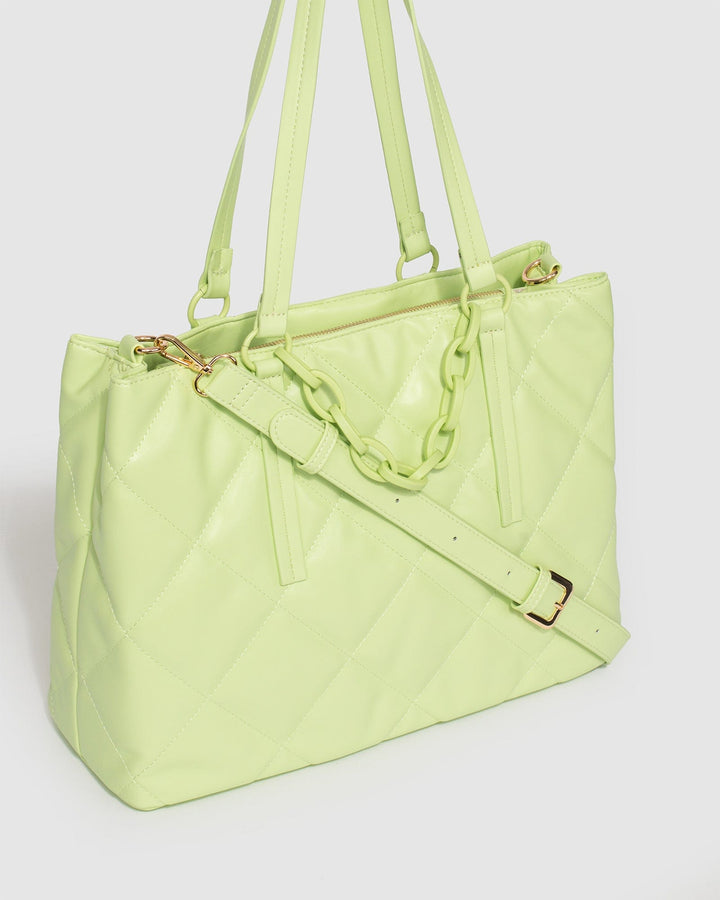 Colette by Colette Hayman Green Shanice Quilted Tote Bag