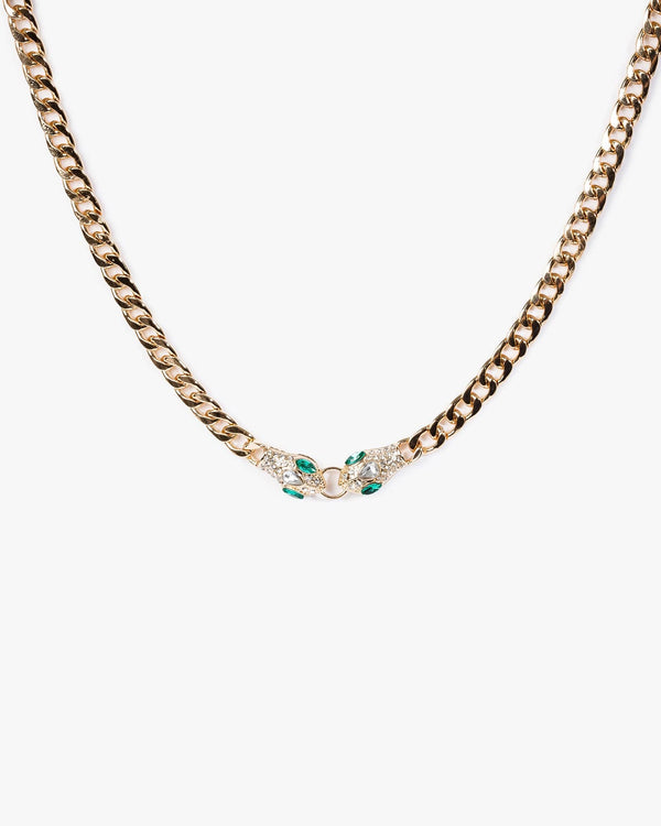 Colette by Colette Hayman Green Snake Chain Choker Necklace
