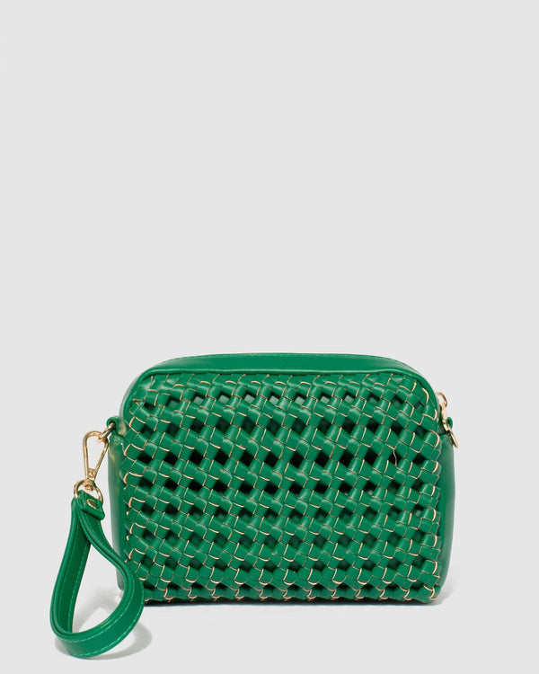Colette by Colette Hayman Green Suri Weave Crossbody Bag