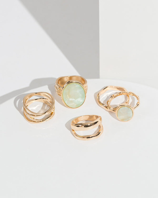 Colette by Colette Hayman Green Wavy Ring Pack