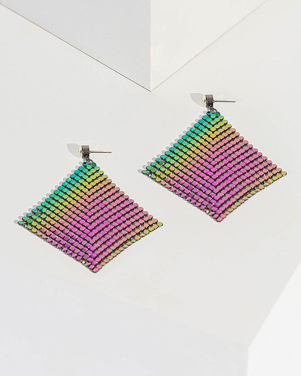 Colette by Colette Hayman Holographic Metal Mesh Earrings