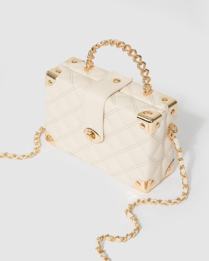 Colette by Colette Hayman Ivory Kendal Chain Handle Trunk Bag