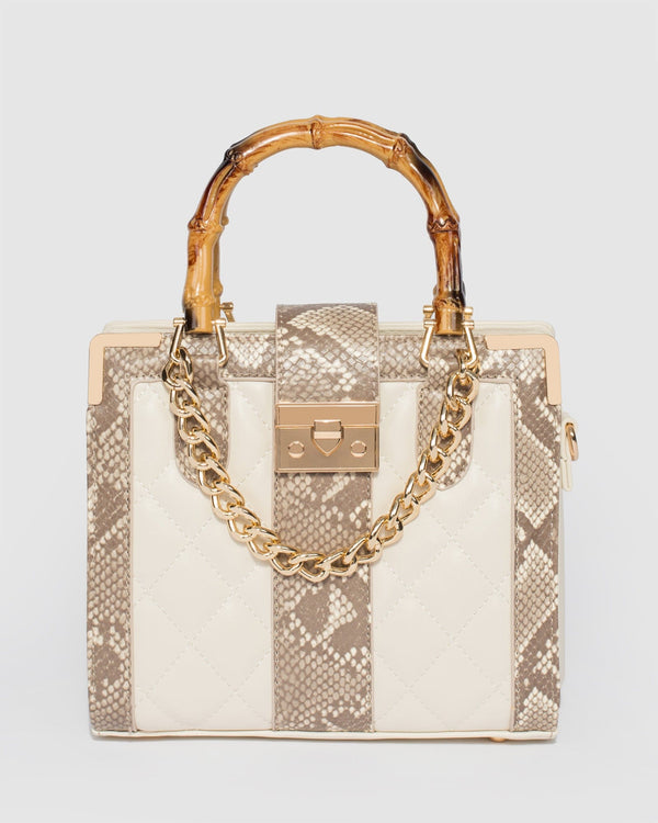 Colette by Colette Hayman Ivory Sia Bamboo Handle Mini Bag