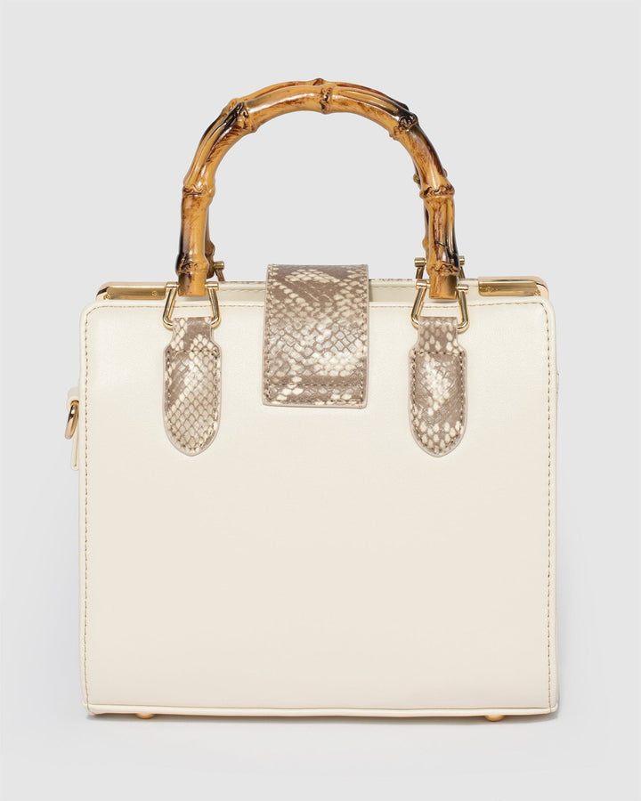 Colette by Colette Hayman Ivory Sia Bamboo Handle Mini Bag