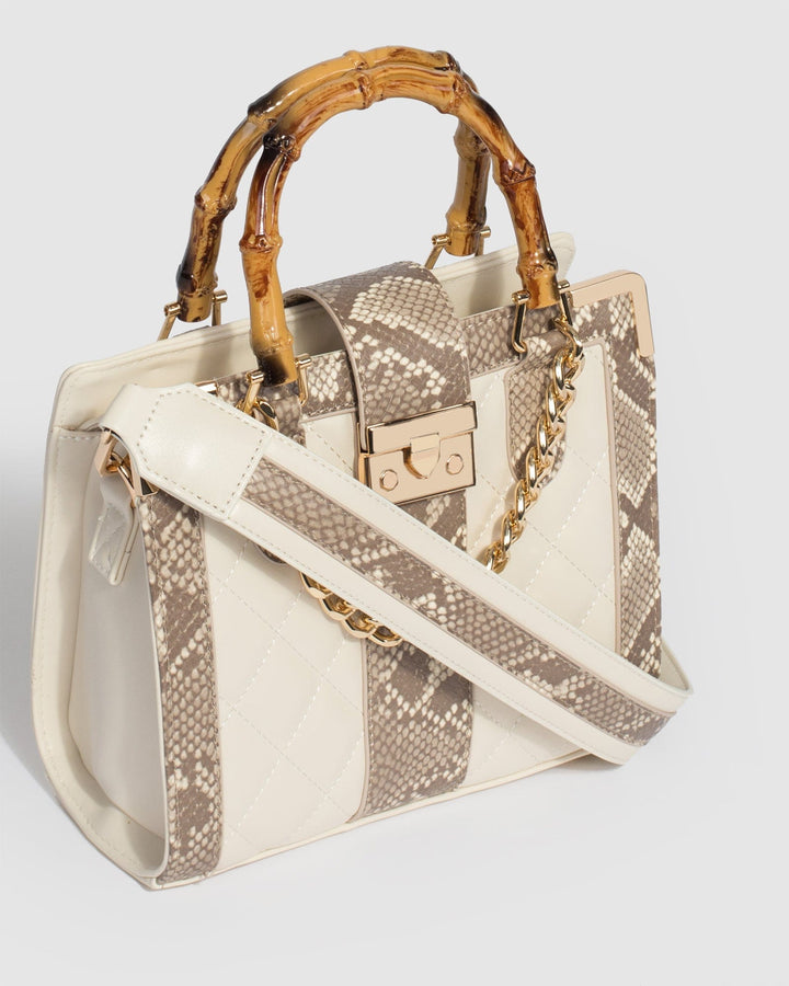 Colette by Colette Hayman Ivory Sia Bamboo Handle Mini Bag