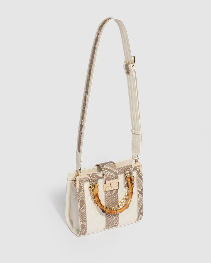 Colette by Colette Hayman Ivory Sia Bamboo Handle Mini Bag
